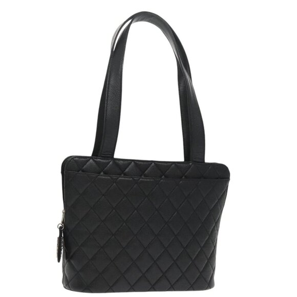 CHANEL Matelasse Tote Bag Caviar Skin Black CC - Picture 1 of 16